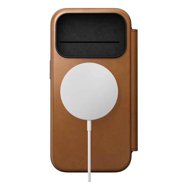 Nomad Étui de télephone portefeuille Modern Leather Folio Apple iPhone 17 Pro - English Tan