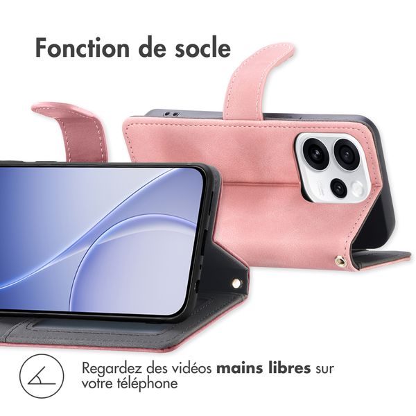 imoshion Etui de télephone portefeuille avec cordon Oppo Reno15 F (5G) - Rose