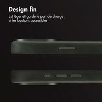 Accezz Coque MagSafe en cuir vintage Apple iPhone 16 Pro Max - Smokey Green