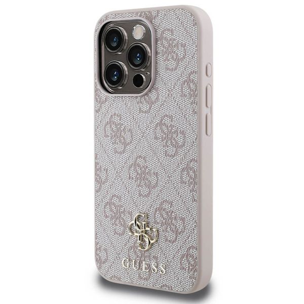 Guess Coque 4G Metal Logo MagSafe Apple iPhone 15 Pro Max - Rose