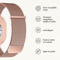 imoshion Bracelet magnétique milanais Samsung Galaxy Watch 9 (40/44mm) / Watch 8 (40/44mm) / Classic (46mm) - Rose Gold
