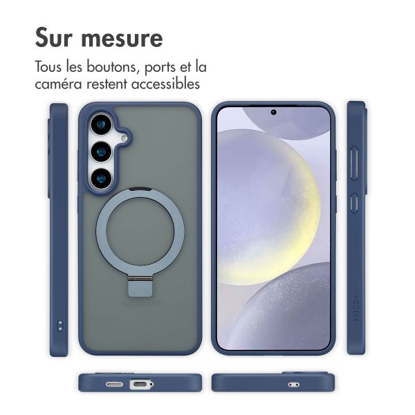 Accezz Coque Ring Stand avec MagSafe Samsung Galaxy S24 Plus - Bleu