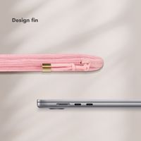 Selencia Pochette ordinateur Corduroy 13-14 pouces - Soft Blush