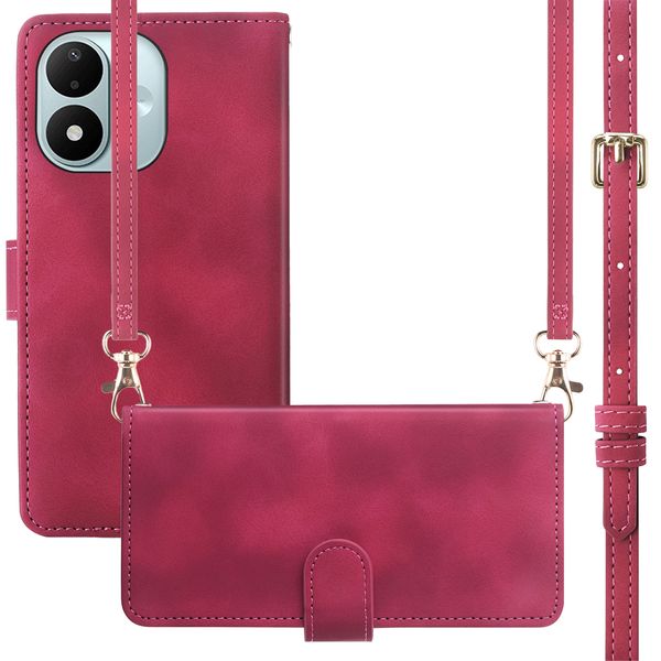 imoshion Etui de télephone portefeuille avec cordon Xiaomi Redmi Note 17 (5G) - Rouge