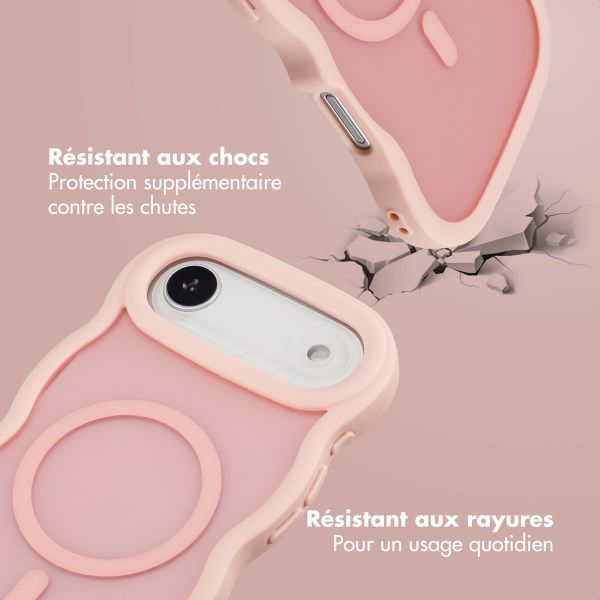 Selencia Coque arrière Wavy avec MagSafe Apple iPhone Air - Soft Pink
