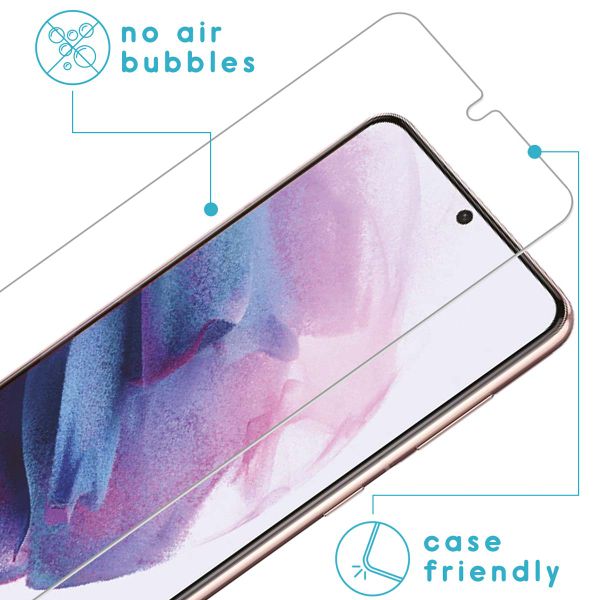 imoshion Protection d'écran en verre trempé 2 pack Samsung Galaxy S21 Plus