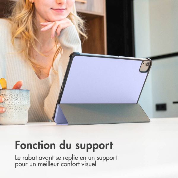 imoshion Coque tablette Trifold Apple iPad 9 (2021) 10.2 pouces / iPad 8 (2020) 10.2 pouces / iPad 7 (2019) 10.2 pouces - Lila