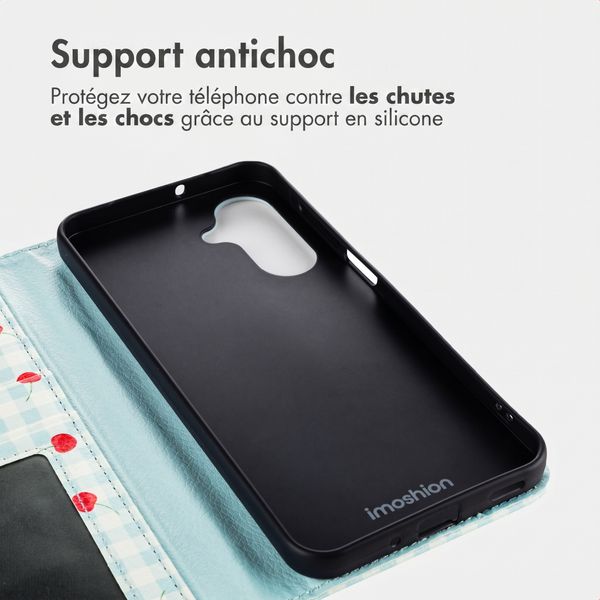 imoshion Étui de télephone portefeuille Design Samsung Galaxy A17 (5G) / (4G) - Cherry Check