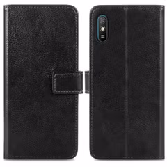 imoshion Étui de télephone portefeuille de luxe Xiaomi Redmi 9A - Noir