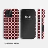 Selencia Coque arrière Vivid avec MagSafe Apple iPhone 16 Pro - Check This Burgundy