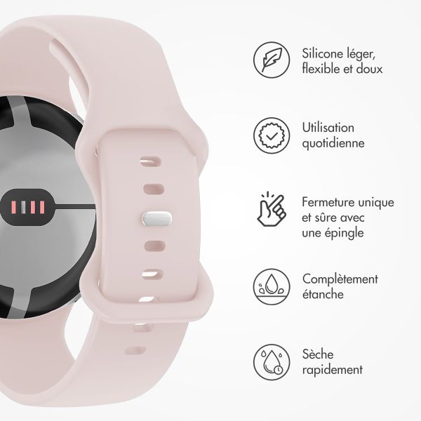 imoshion Bracelet en silicone⁺ Google Pixel Watch 3 / 4 (45 mm) - Taille S - Rose