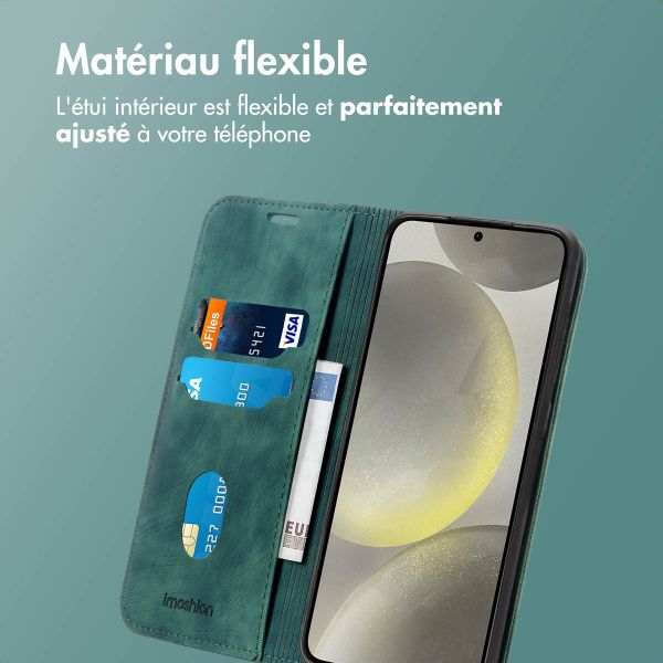 imoshion Étui de téléphone portefeuille Slim Samsung Galaxy S25 / S24 - Vert