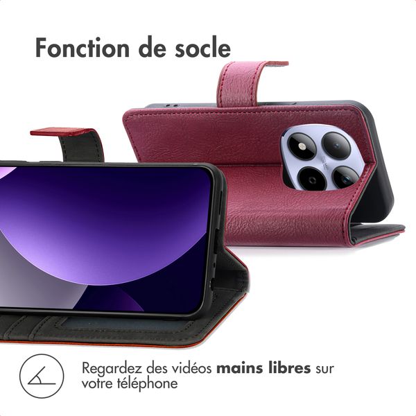 imoshion Étui de télephone portefeuille de luxe Xiaomi Redmi Note 15 Pro Plus (5G) - Bordeaux