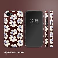 Selencia Coque arrière Vivid avec MagSafe Apple iPhone 17e / 16e - Choco Flower Pop