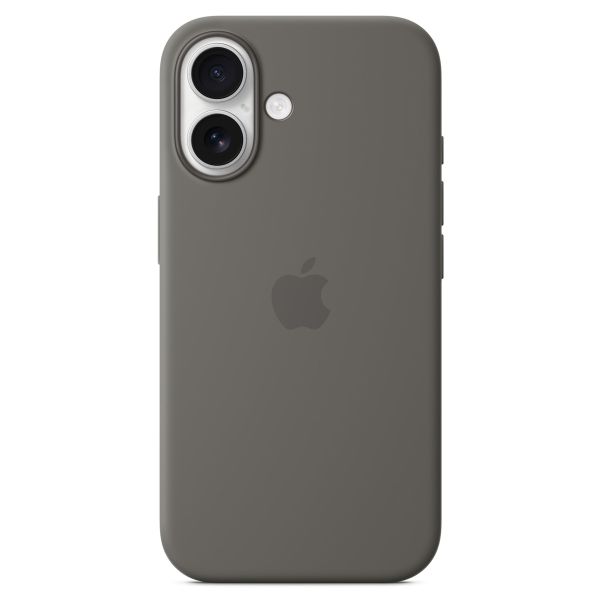 Apple Coque en silicone MagSafe Apple iPhone 16 - Stone Gray