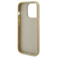 Guess Coque 4G Metal Logo Glitter Apple iPhone 15 Pro - Doré