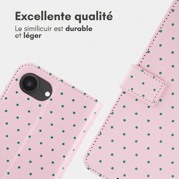 imoshion Étui de télephone portefeuille Design Apple iPhone 17e / 16e - Happy Dots