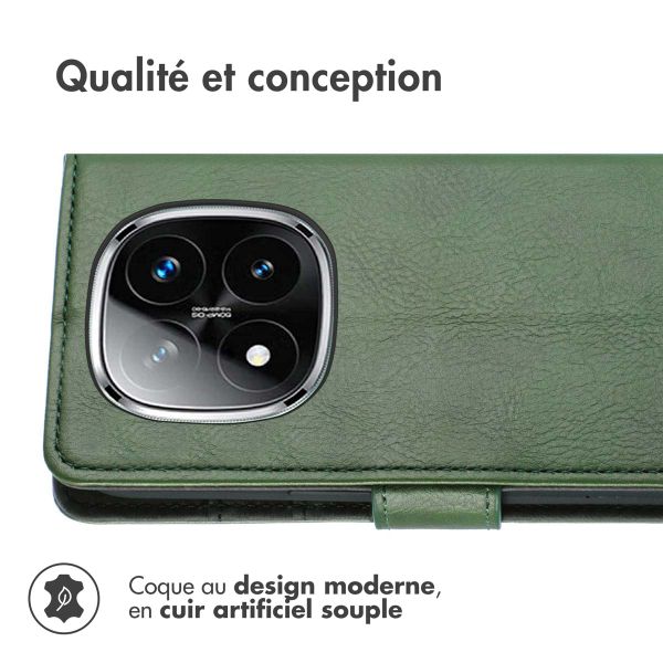 imoshion Étui de télephone portefeuille de luxe Xiaomi Redmi Note 14 Pro Plus (5G) - Vert