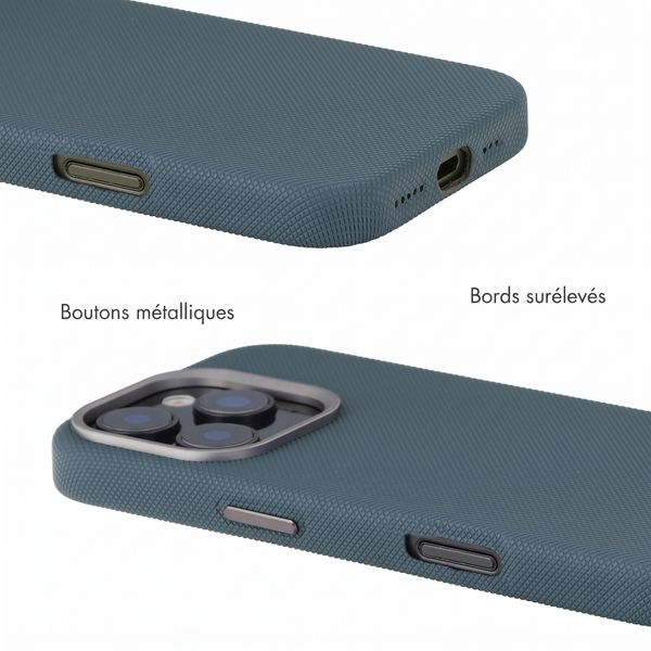 Accezz Coque arrière Mesh avec MagSafe Apple iPhone 16 Pro - Bleu foncé
