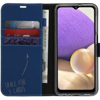 Accezz Étui de télephone Wallet Samsung Galaxy A32 (5G) - Bleu foncé