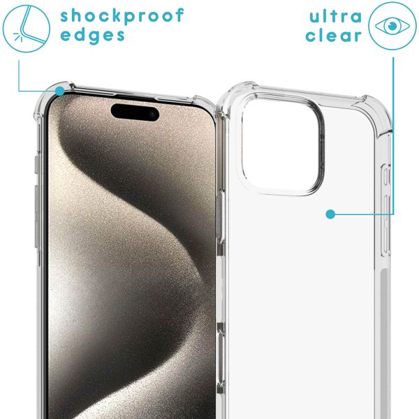 imoshion Coque arrière transparente avec cordon Apple iPhone 16 Pro Max - Noir / Or