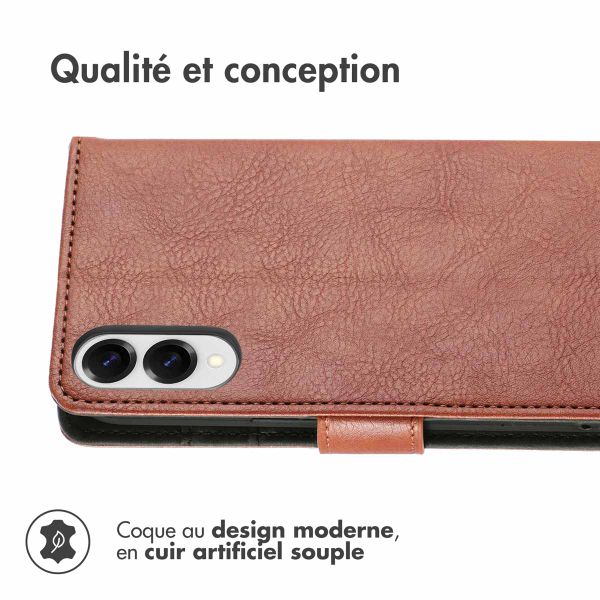 imoshion Étui de télephone portefeuille de luxe Samsung Galaxy S25 Edge - Marron