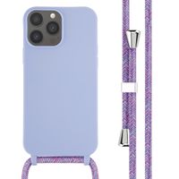 imoshion Coque en silicone avec cordon Apple iPhone 13 Pro Max - Violet