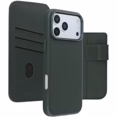 Accezz Étui de télephone portefeuille en cuir 2-en-1 avec MagSafe Apple iPhone 18 Pro Max / 17 Pro Max - Cedar Green