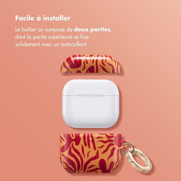 Selencia Coque Vivid  Apple Airpods 4 - Tropical Vibes Apricot