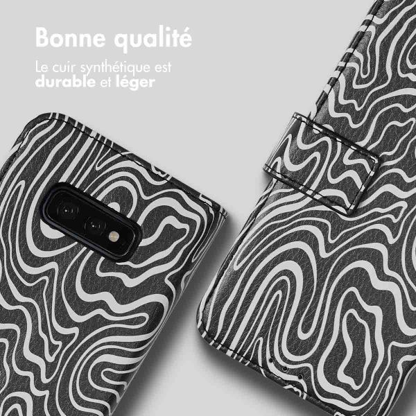 imoshion Étui de télephone portefeuille Design Samsung Galaxy S10e - Black And White