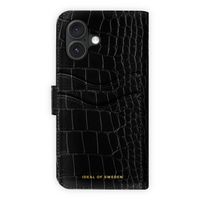 iDeal of Sweden Magnet Wallet+ Étui portefeuille Apple iPhone 16 - Black Croco