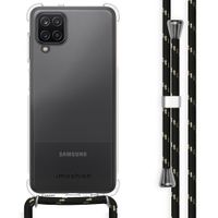 imoshion Coque arrière transparente avec cordon Samsung Galaxy A12 - Noir & Doré