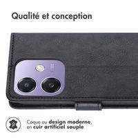 imoshion Étui de télephone portefeuille de luxe Oppo A40 (4G) / Oppo A40M (4G) / Oppo A60 (5G) - Noir