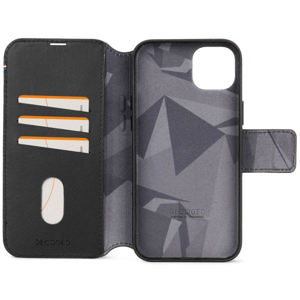 Decoded Portefeuille détachable 2 en 1 en cuir Apple iPhone 15 Plus - Noir