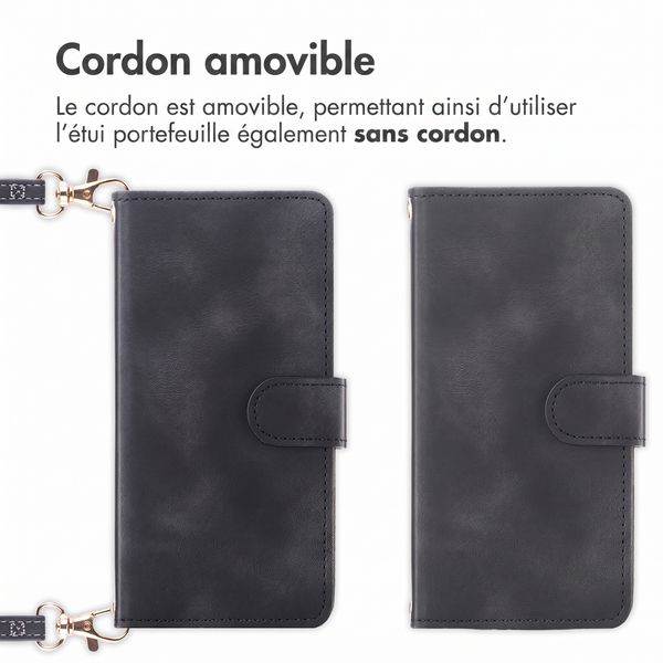 imoshion Etui de télephone portefeuille avec cordon Xiaomi Redmi Note 17 Pro - Noir