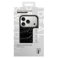 iDeal of Sweden Coque MagSafe en cuir végétalien Apple iPhone 18 Pro / 17 Pro - Black Croco