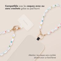 imoshion Ensemble de cordons de téléphone colorés avec perles – Bleu clair