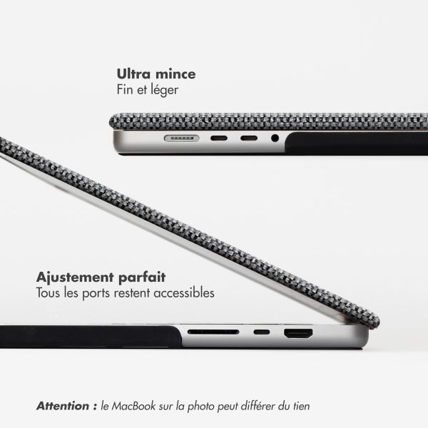 Selencia Coque tissée Apple MacBook Pro 14 pouces (2021 / 2023 M3 chip / 2024 M4 chip / 2025 M5 chip) - Gris