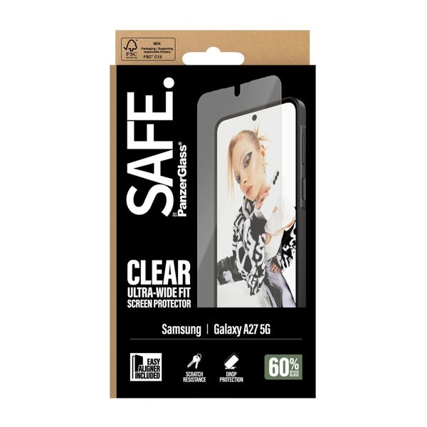 SAFE by PanzerGlass Protection d'écran Ultra-Wide Fit avec applicateur Samsung Galaxy A27 (5G)