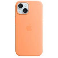 Apple Coque en silicone MagSafe Apple iPhone 15 - Orange Sorbet