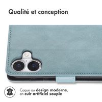 imoshion Étui de télephone portefeuille de luxe Apple iPhone 17 - Bleu clair
