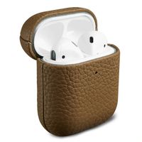 Accezz Coque en cuir véritable  Apple Airpods 1 / 2 - Taupe