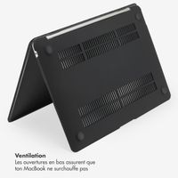 Selencia Coque en velours Apple MacBook Air 13 pouces (2022 / 2024 M3 / 2025 M4 / 2026 M5) - Noir
