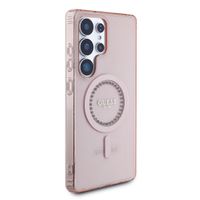Guess Coque MagSafe IML avec strass Samsung Galaxy S25 Ultra - Rose