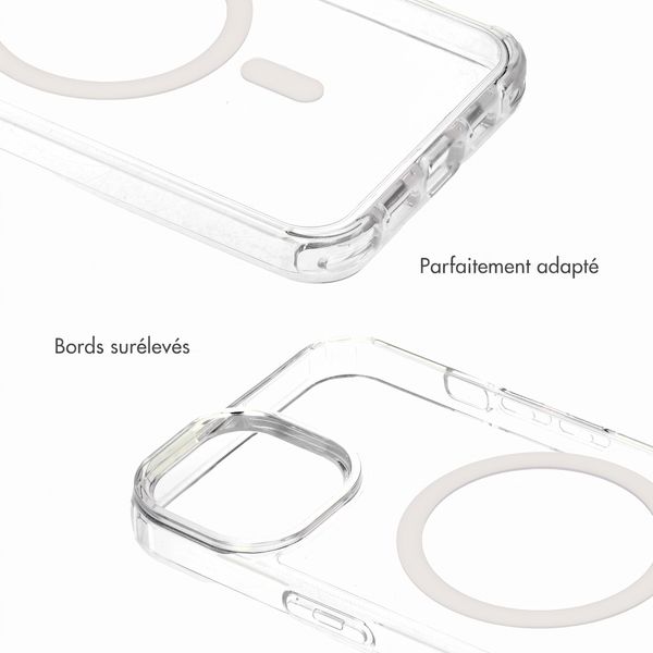 Selencia Coque arrière Rivièra MagSafe avec crochets amovibles Apple iPhone 14 / 13 - Transparent