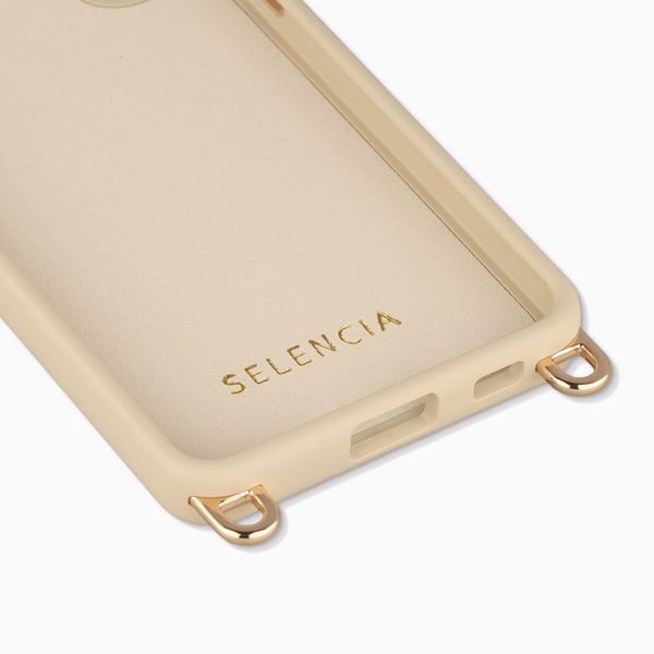 Selencia Coque arrière Rivièra avec MagSafe avec crochets amovibles Samsung Galaxy S22 - Milky Latte