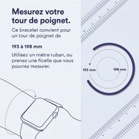 Apple Bracelet Boucle unique en Silicone Apple Watch | 44/45/46/49 mm - Taille 11 - Winter Blue