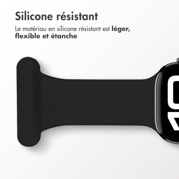 imoshion Bracelet infirmier en silicone Apple Watch | 38/40/41/42 mm - Noir