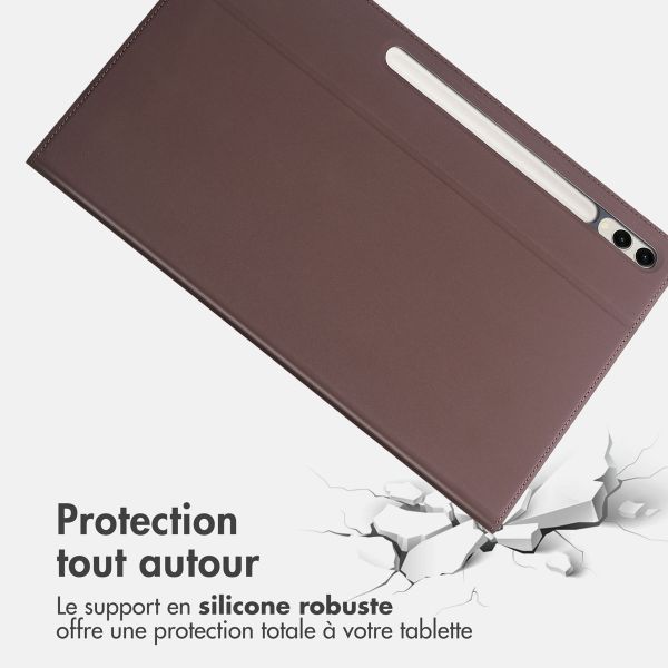 Accezz Coque tablette Classic Samsung Galaxy Tab S10 Ultra / Tab S9 Ultra - Marron
