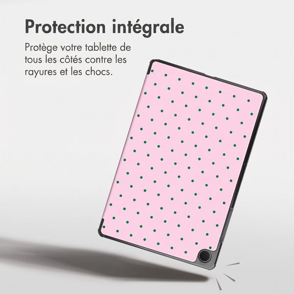 imoshion Coque tablette Design Trifold Samsung Galaxy Tab A11 Plus / A9 Plus - Happy Dots